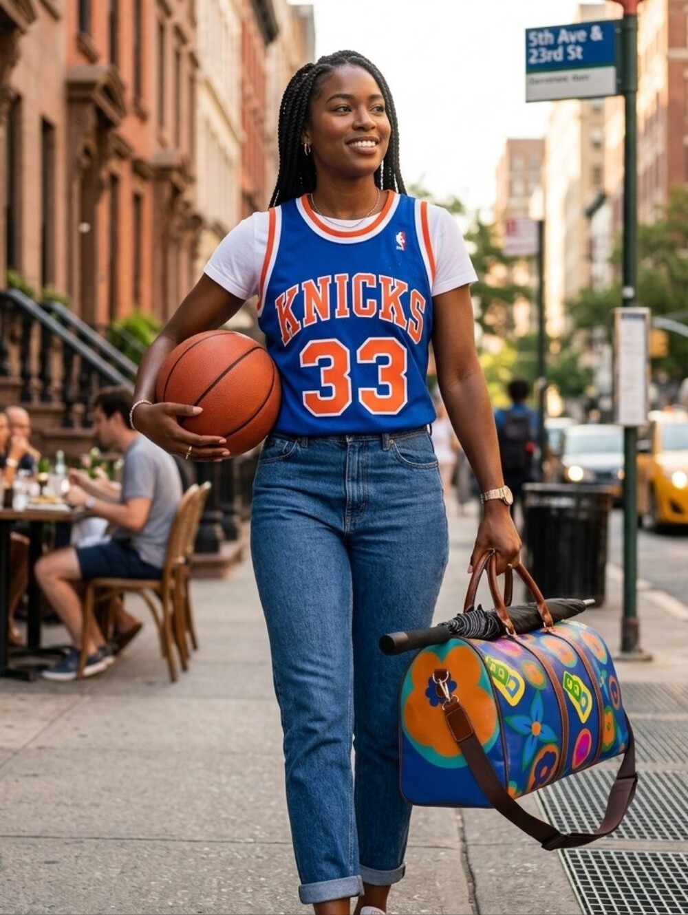 Blessed NY Knicks Inspired Bohemian Monogram Travel Bag